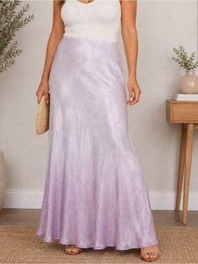 Lot Lavender Satin A-Line Women’s Skirt